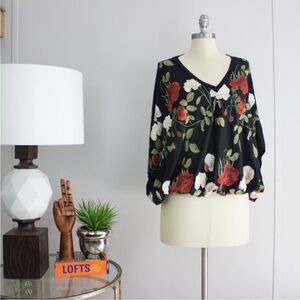 Anthro Akemi + Kin Allora Embroidered Top